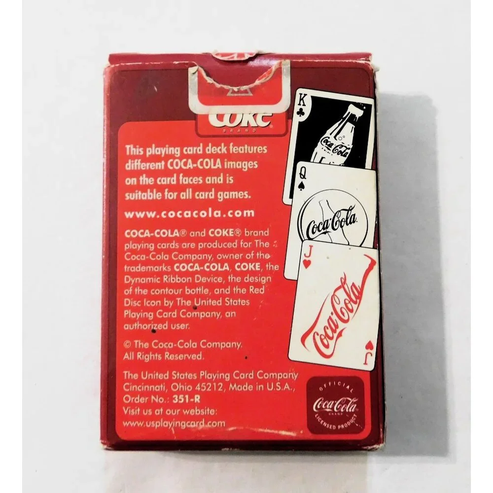 Vintage Coca-Cola Brand Playing Cards Original Box Red Deck